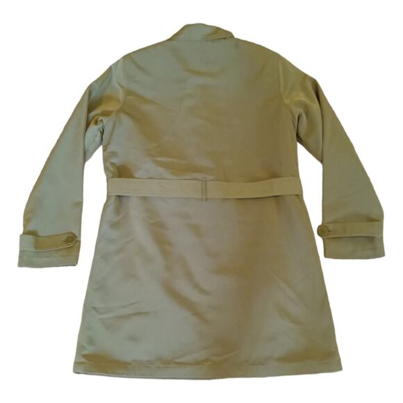 1 Madison army green belted double breasted trench peacoat - Picture 3 of 5